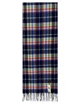 (image for) Cashmere Feel Plaid Scarf 12/pack Navy Blue