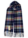 (image for) Cashmere Feel Plaid Scarf 12/pack Navy Blue