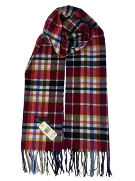 Cashmere Feel Plaid Scarf 12/pack Red