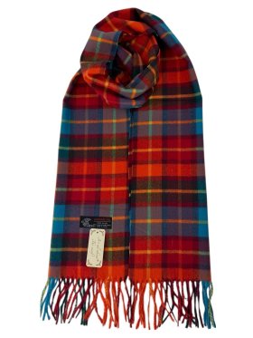 Cashmere Feel Plaid Scarf 12-pack Orange