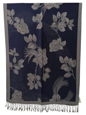 Rose Pashmina Navy