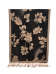 Rose Pashmina Tan/Black