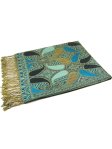 Beautiful Paisley Pashmina Peacock Blue
