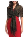 (image for) Sparkling Metallic Shawls and Wraps Black/Gold