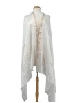 Gold Zari Border Shawl 12-pack White