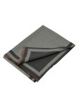 (image for) Reversible Oversized Border Cashmere Shawl: Grey 7903