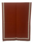 (image for) Reversible Oversized Border Cashmere Shawl: Rust Red 7905