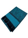 (image for) Paisley Jacquard Shawl Cyan Blue