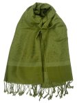 (image for) Paisley Jacquard Shawl Green