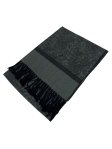 (image for) Paisley Jacquard Shawl Black /Dark Grey