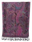 (image for) Tapestry Style Paisley Pashmina Wine/Black Multi