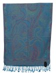 (image for) Tapestry Style Paisley Pashmina Turquoise/pink