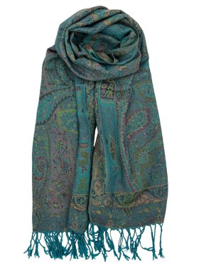 Tapestry Style Paisley Pashmina Ocean Multi