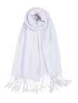 Solid Pashmina White