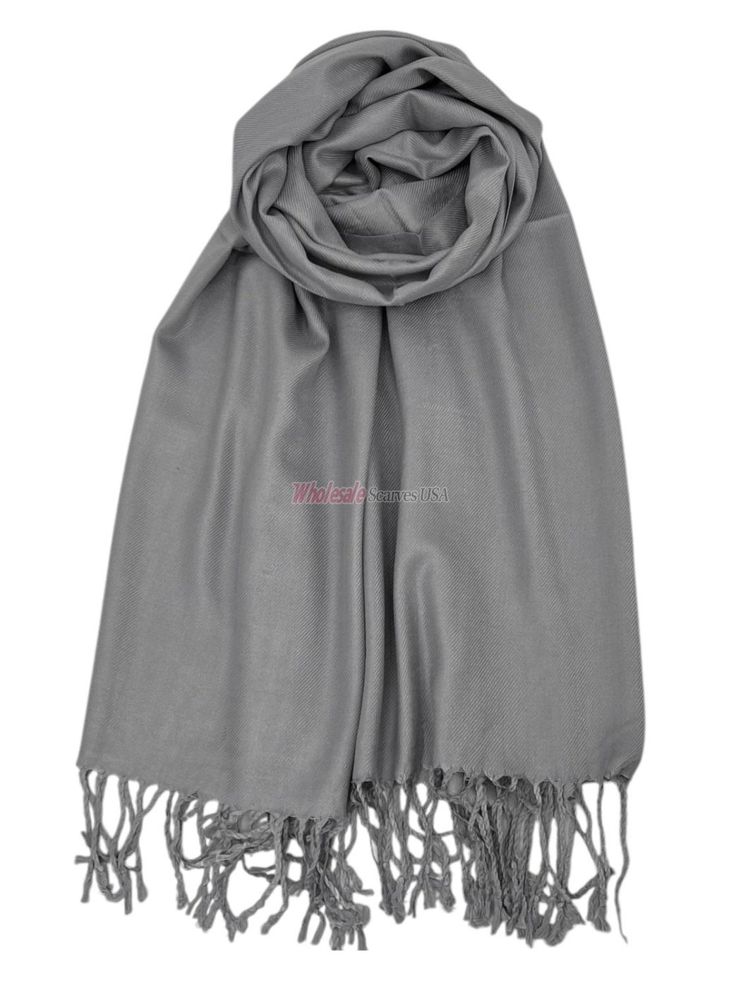 (image for) Solid Pashmina Light Grey - Click Image to Close