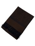 (image for) Paisley Jacquard Shawl Black/Coffee