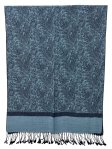 (image for) Paisley Jacquard Shawl Slate Blue