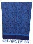 (image for) Paisley Jacquard Shawl Deep Blue/Black