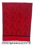 (image for) Paisley Jacquard Shawl Black/ Red