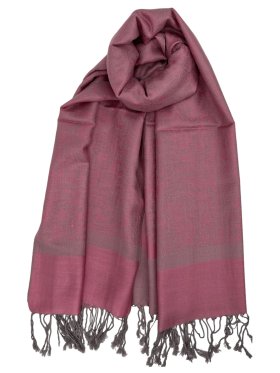 Paisley Jacquard Shawl Orchid Pink