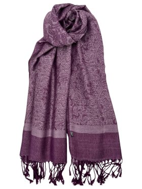 Paisley Jacquard Shawl Medium Purple