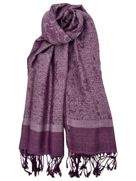 Paisley Jacquard Shawl Medium Purple