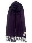 (image for) Solid Pashmina Dark Eggplant