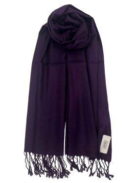 Solid Pashmina Dark Eggplant