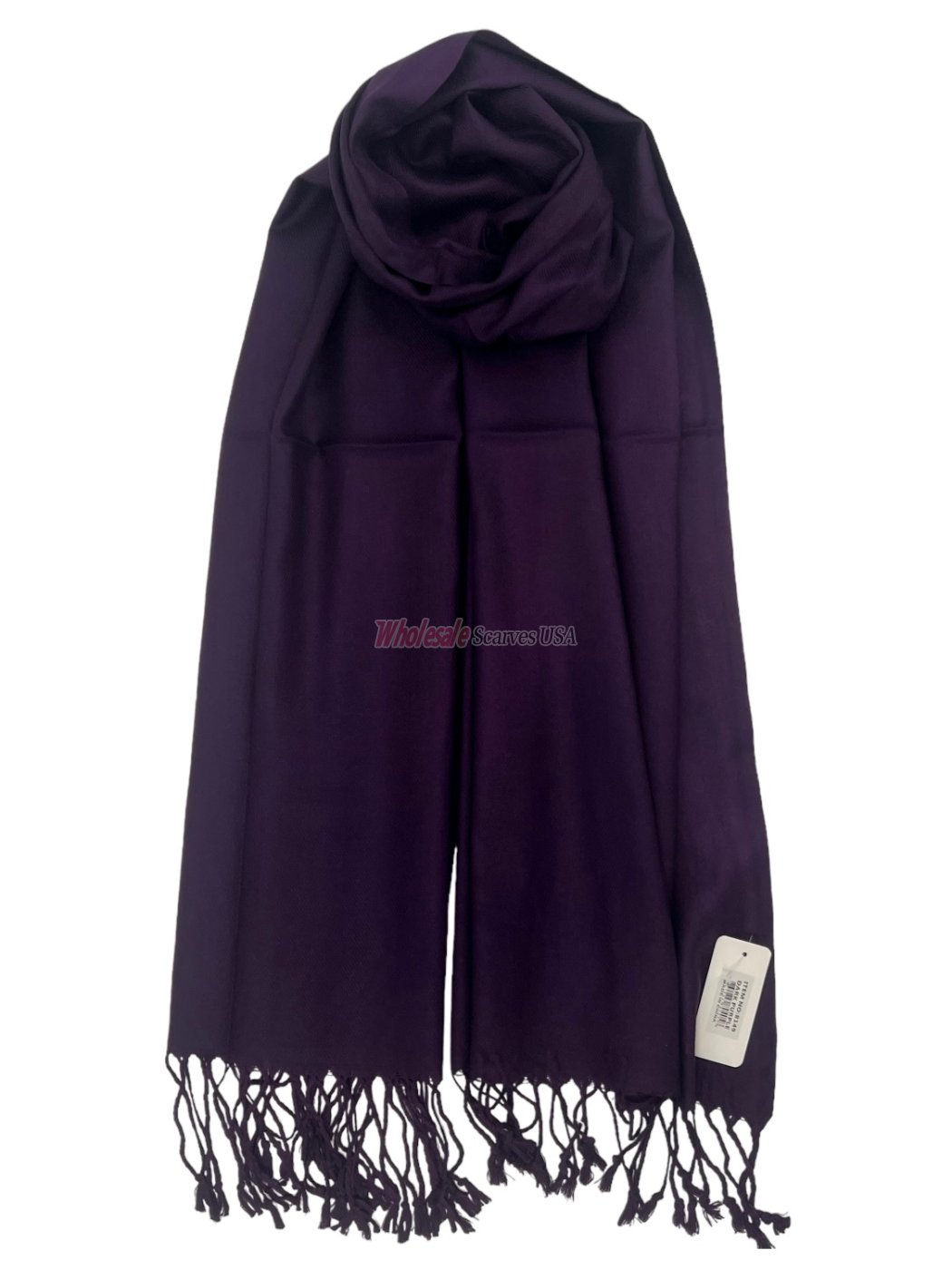 (image for) Solid Pashmina Dark Eggplant