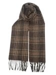 (image for) Woven Plaid Cashmere Feel Scarf 12-pack Taupe C22-1