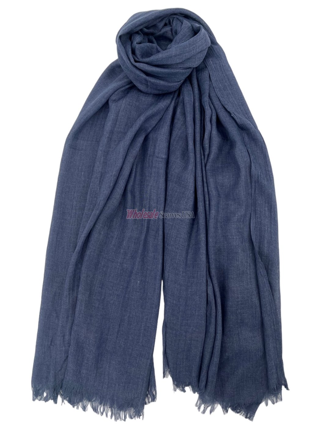 (image for) Premium Women Extreme Soft Scarf Wrap Shawl Denim Blue