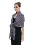 Super Solid Pashmina Grey