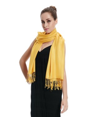 Super Solid Pashmina Yellow