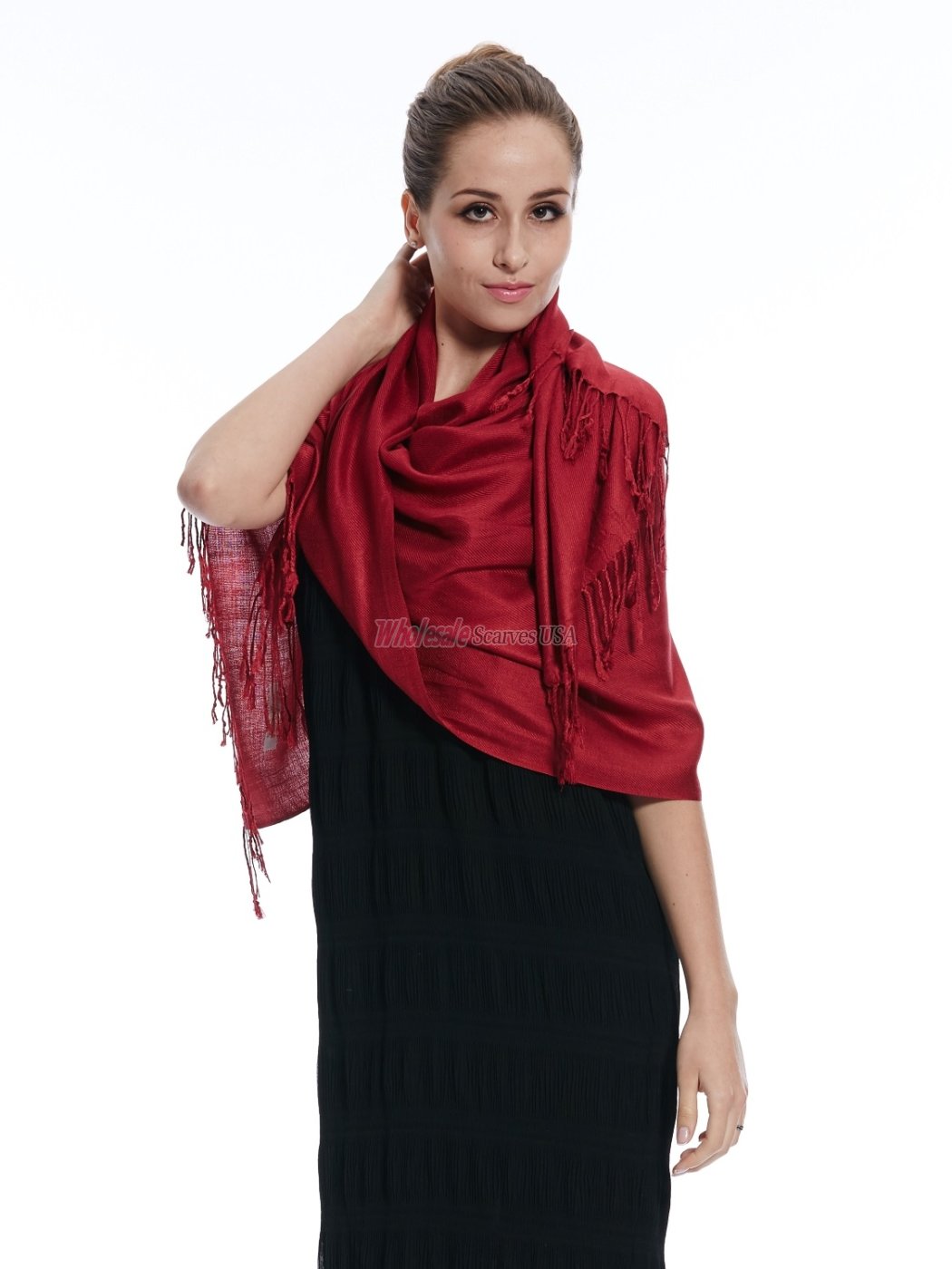 (image for) Super Solid Pashmina Burgundy