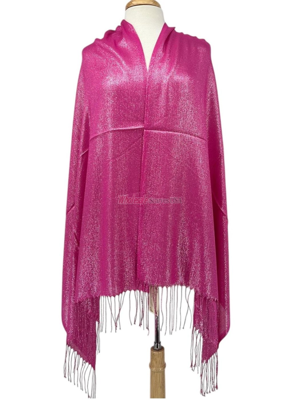 (image for) Glitter Pashmina Shawl Hot Pink
