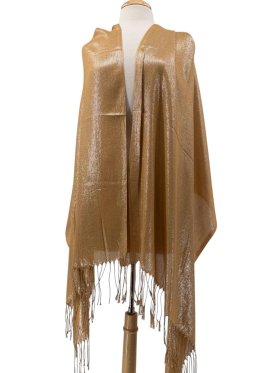 Glitter Pashmina Shawl Gold