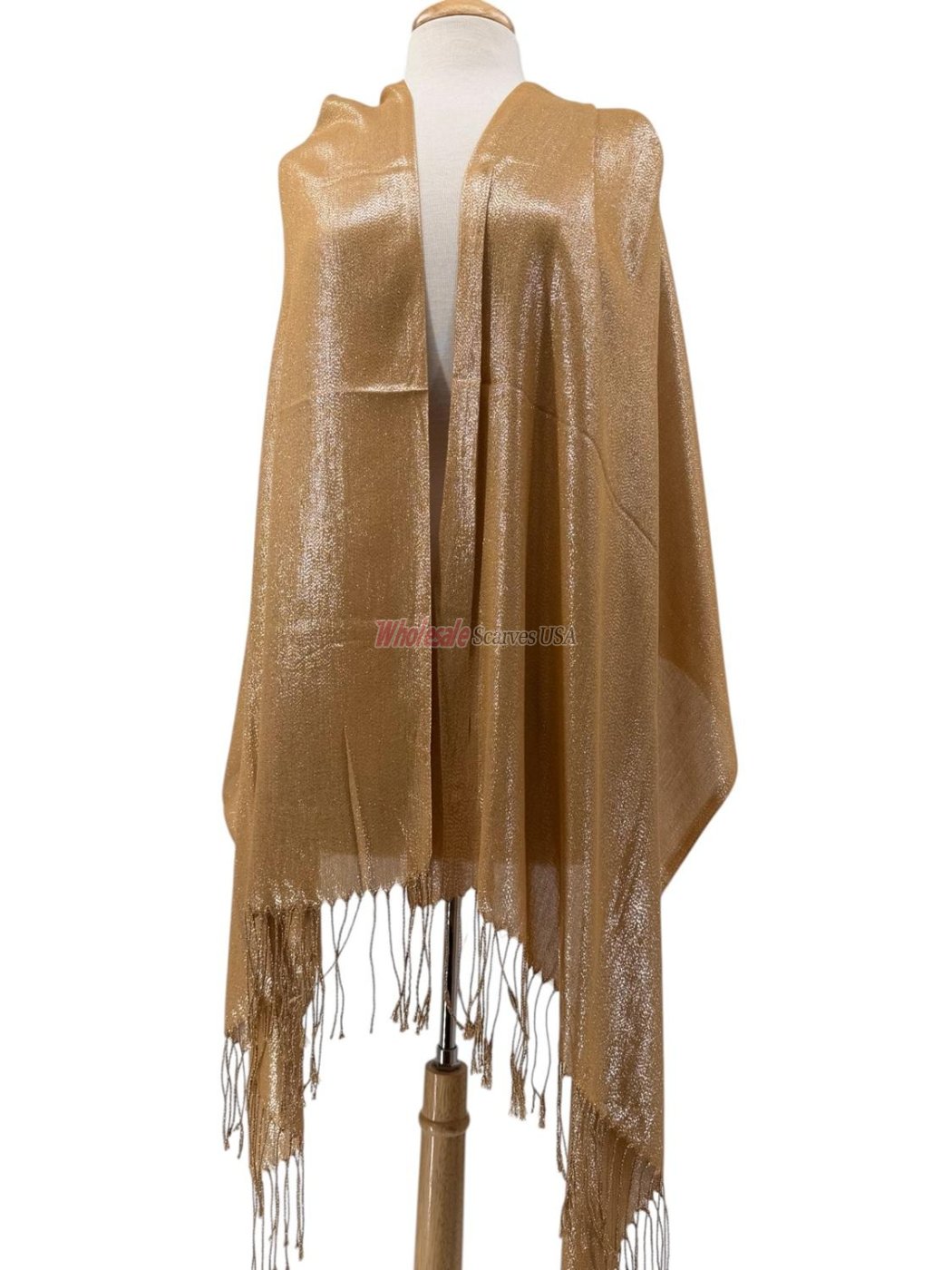 (image for) Glitter Pashmina Shawl Gold