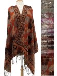 (image for) Metallic Floral Paisley Pashmina (9 Colors Asst.)