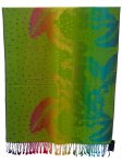 (image for) Rainbow Peacock Feather Pashmina Green Multi