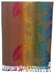 (image for) Rainbow Peacock Feather Pashmina Yellow Multi