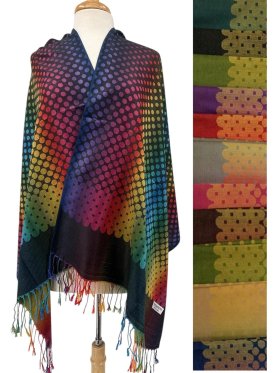 Polka Dot Pashmina (6 Colors 1 Doz)