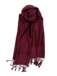 (image for) Paisley Jacquard Shawl Burgundy