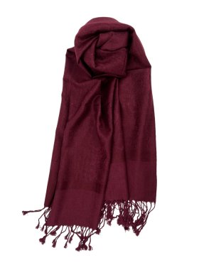 Paisley Jacquard Shawl Burgundy