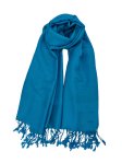 (image for) Paisley Jacquard Shawl Deep Sky Blue