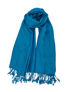 Paisley Jacquard Shawl Deep Sky Blue