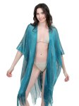 (image for) Sparkling Metallic Shawls and Wraps Cyan