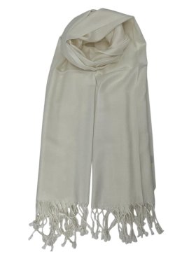 Solid Pashmina Ivory