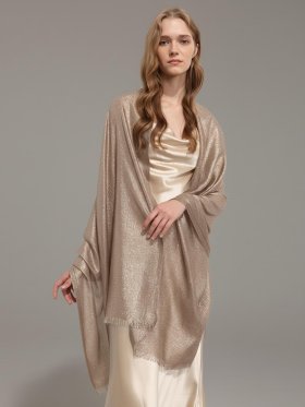 Shimmer Solid Wrap Beige