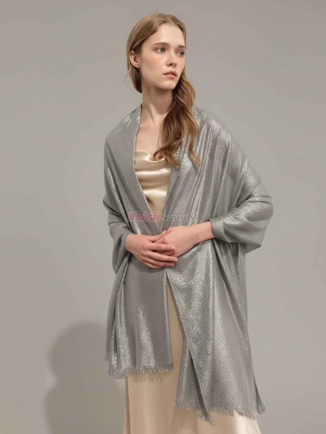 (image for) Shimmer Solid Wrap Charcoal Gold