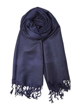 Paisley Jacquard Shawl Dark Navy